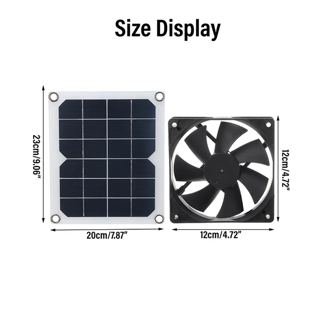 1set 6V 10W Solar Panel Exhaust Fan For Pet Room Greenhouse RV Roof Exhaust Solar Photovoltaic Panel Accessories