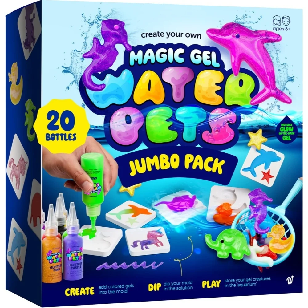 Kit Jumbo Aqua Fairy Water Gel para crianças, artesanato para crianças, kits de brinquedos Magic Elf, animais de estimação aquáticos - Squishy Maker DIY, presente para meninas e meninos
