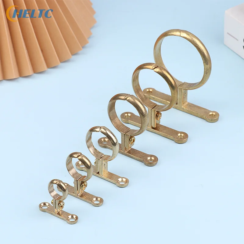 Latão ajuste 15 22 28 35 42 54mm od clipe de tubulação de bronze fixado na parede suporte de tubulação clipe suporte fixo encanamento água com base