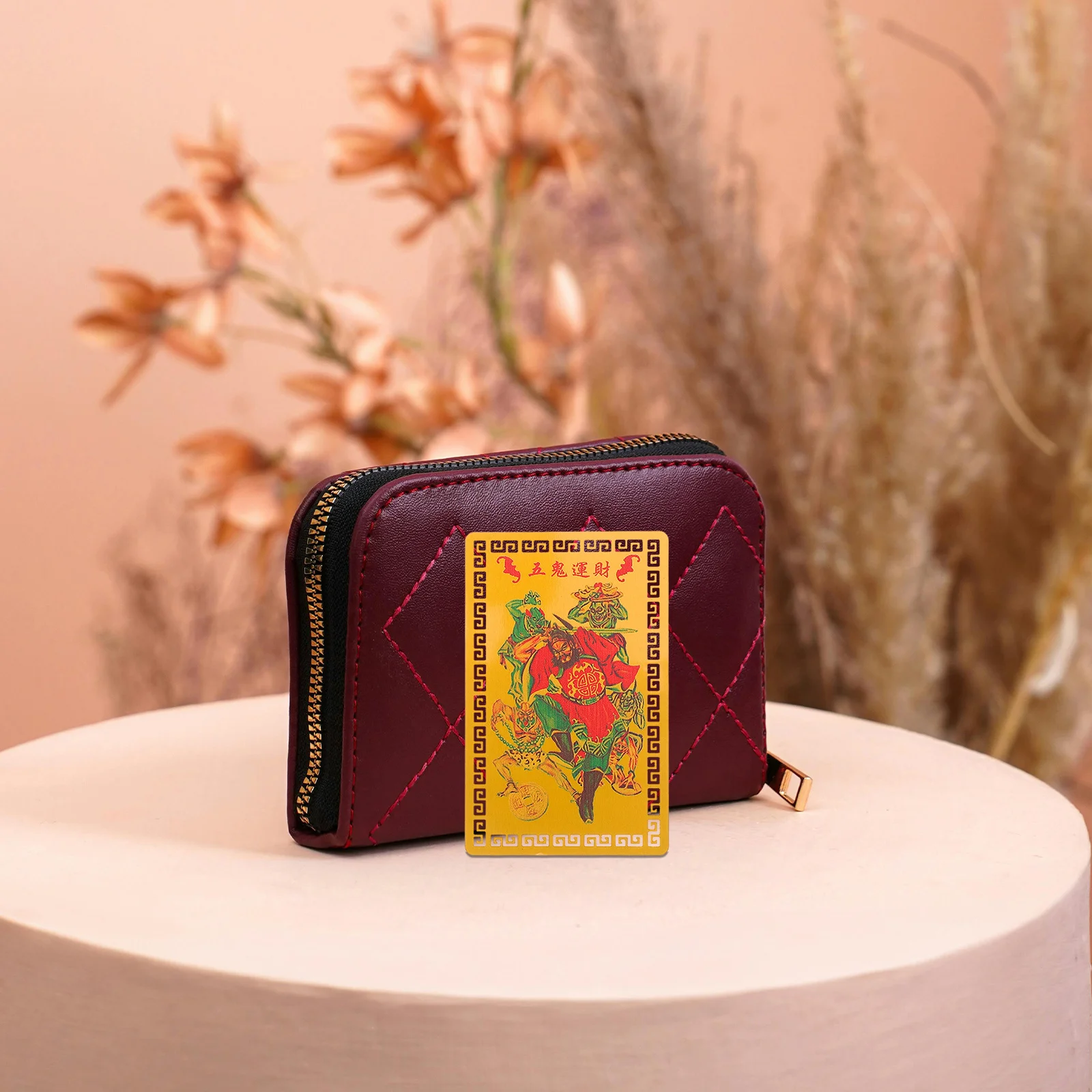 

Card Aluminum-Magnesium Alloy Feng Shui Amulet For Snake Year Lucky Charm Chinese Metal Luck Plaque Decor