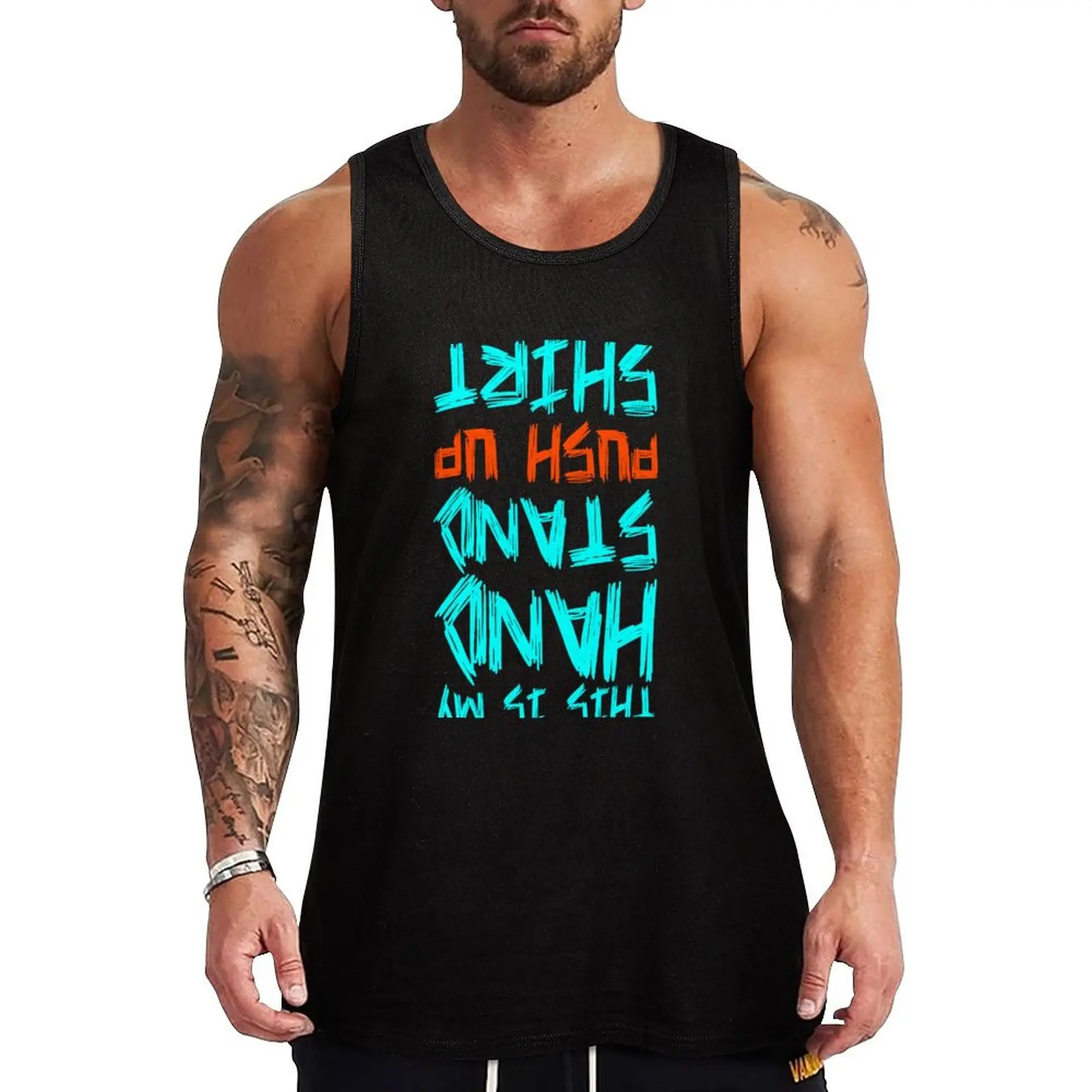 Hand Stand Push Up Shirt Tank Top fitness sports vest