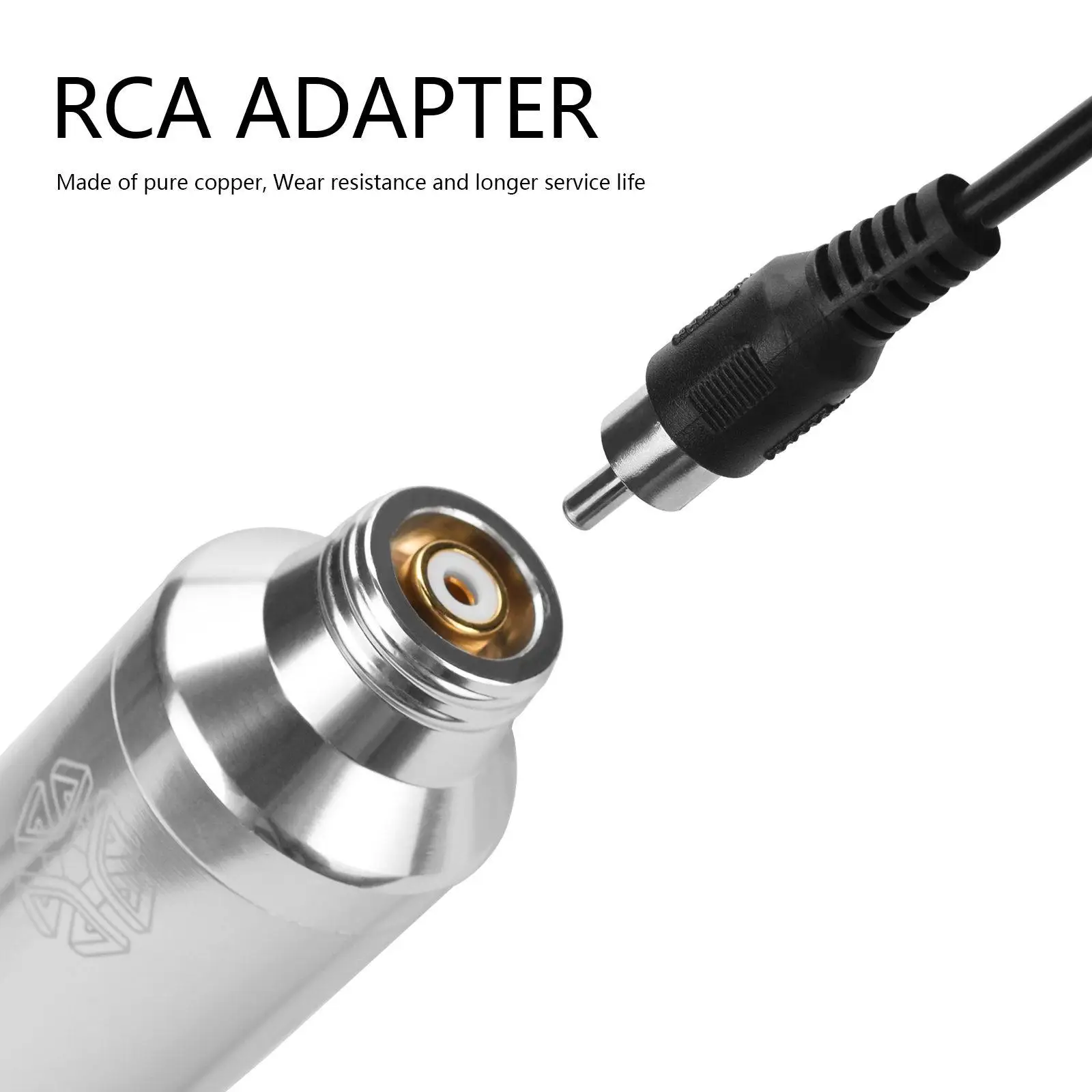 เครื่องสักแบบหมุนปากกาเครื่องสักลายพร้อมสาย RCA 8000รอบต่อนาที/นาที