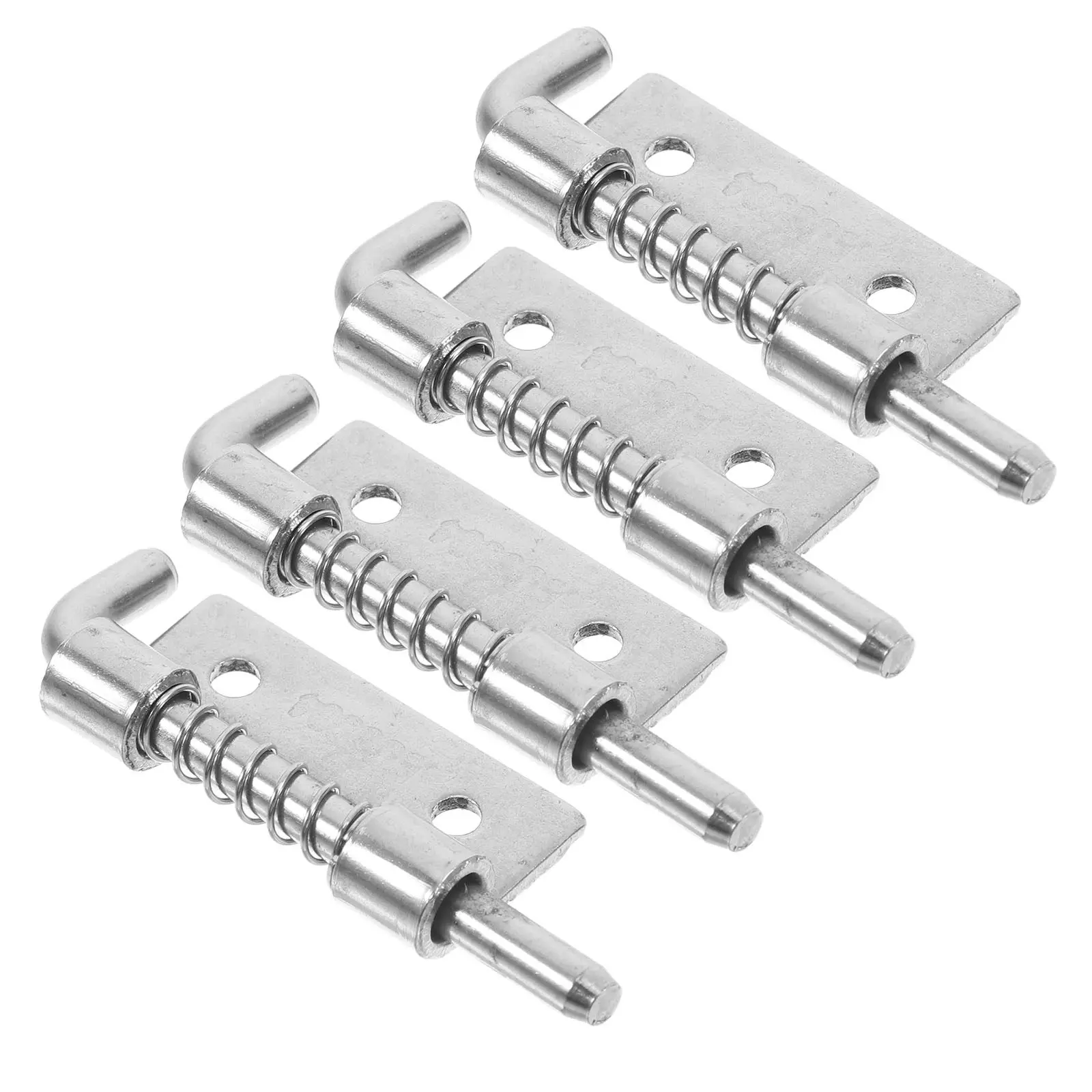 4Pcs Stainless Steel Spring Latch Flat Pin Hinge for Cabinet Door Security Barrel Bolt Style Easy Opening Closing Reliable