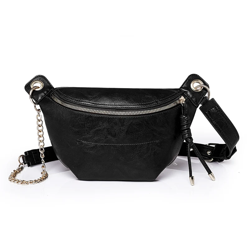 Female multifunctional Chest bag chain Crossbody Bags For Women new Shoulder bags Small PU Leather ladies Waist Pack Breast phon