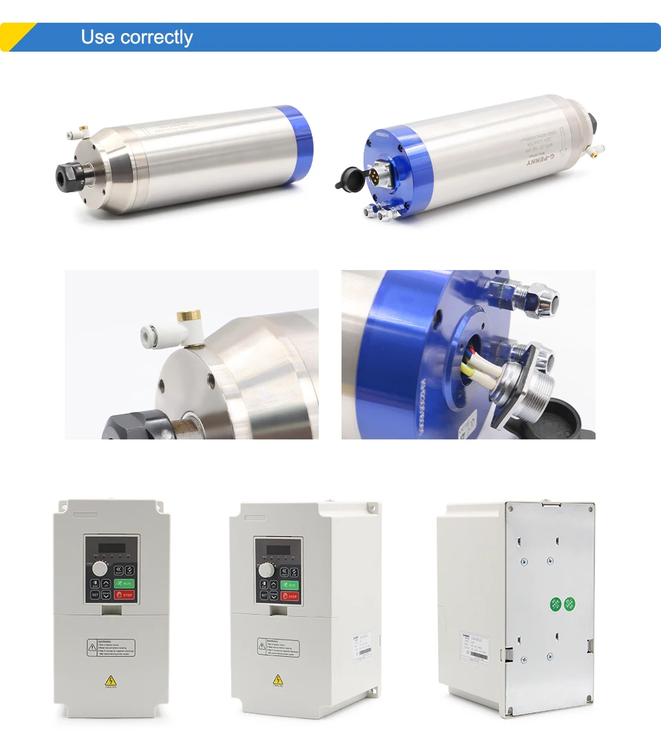 G-Penny 3,2 kW ER20 Granitbearbeitungsspindelmotor Wasserkühlung Gasdüse Kugelform 220V/380V &Inverter&Halterung – Detail 18