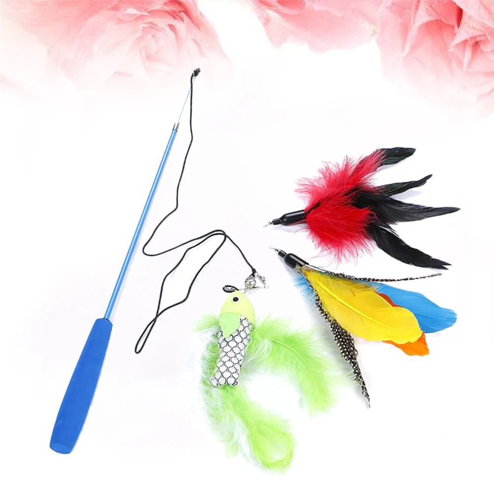 

Cat Teaser Set Wand Tassel Toy Natural Interactive Pet Supplies Cat ToysCat Toys Toy for cats