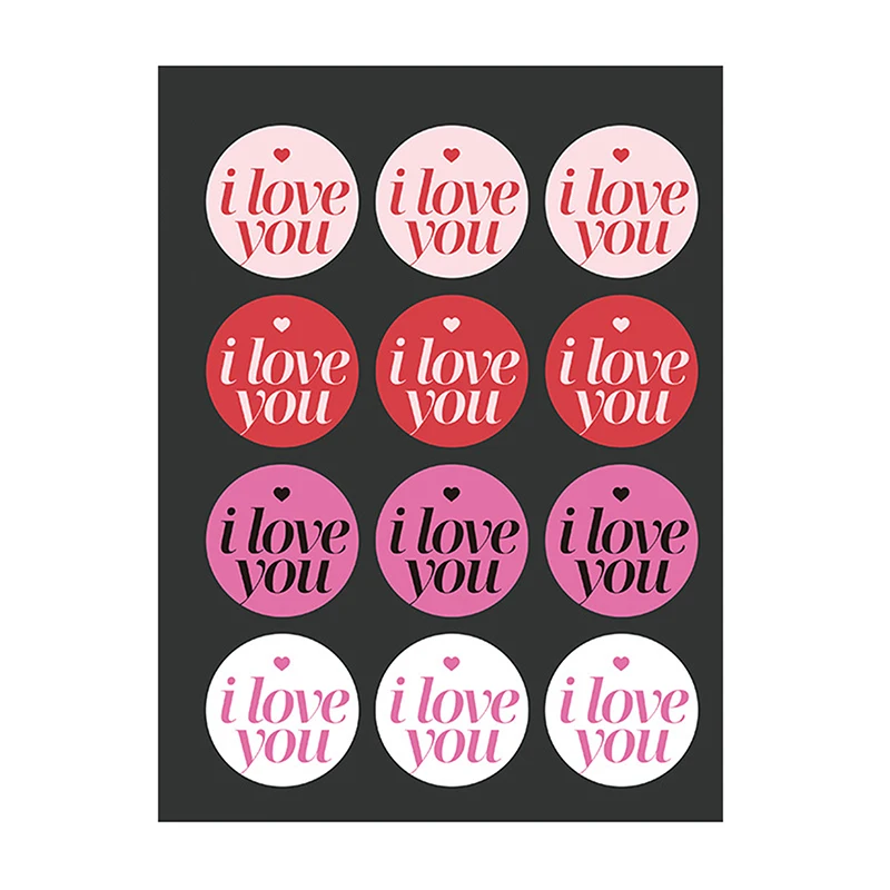 5Sheets Round I Love You Sticker Florist Sticker Florist DIY Material Sticker