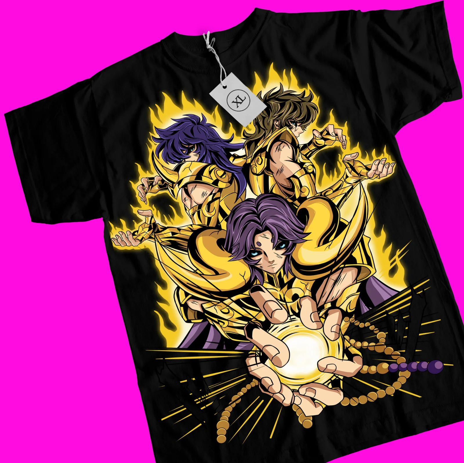 

Saint Seiya T-shirt knights Of the Zodiac Hyoga Ikki Anime Shun Shirt All Size