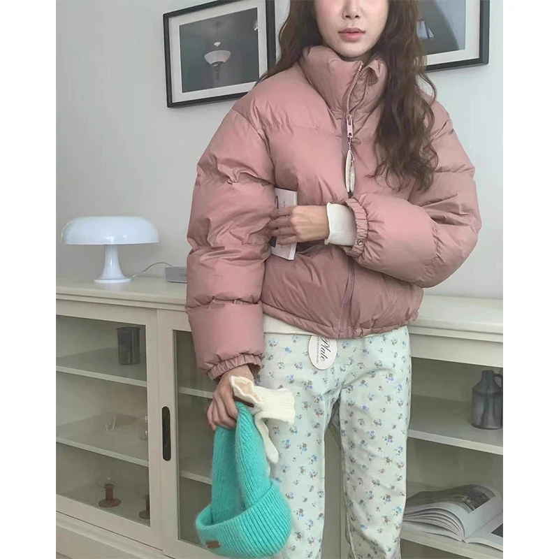 

Модная универсальная женская куртка-пуховик Dongda Gate 26 осеннего сезона с воротником-стойкой, цветная, с завязками, 90% пуха, в стиле Sweet Wind