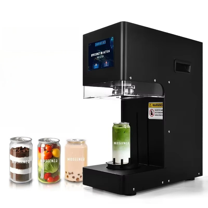 High-Speed Automatic Beverage Can Sealing Machine with 304 Stainless Steel for Plastic and Tin Cans