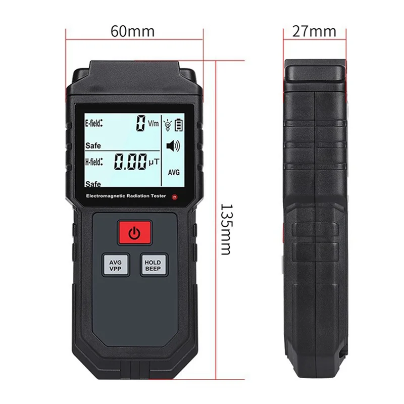 

BAAJ-ET825 Electromagnetic Radiation Detector For Detecting Radiation Electric Appliance Radiation Survey Meter With Battery