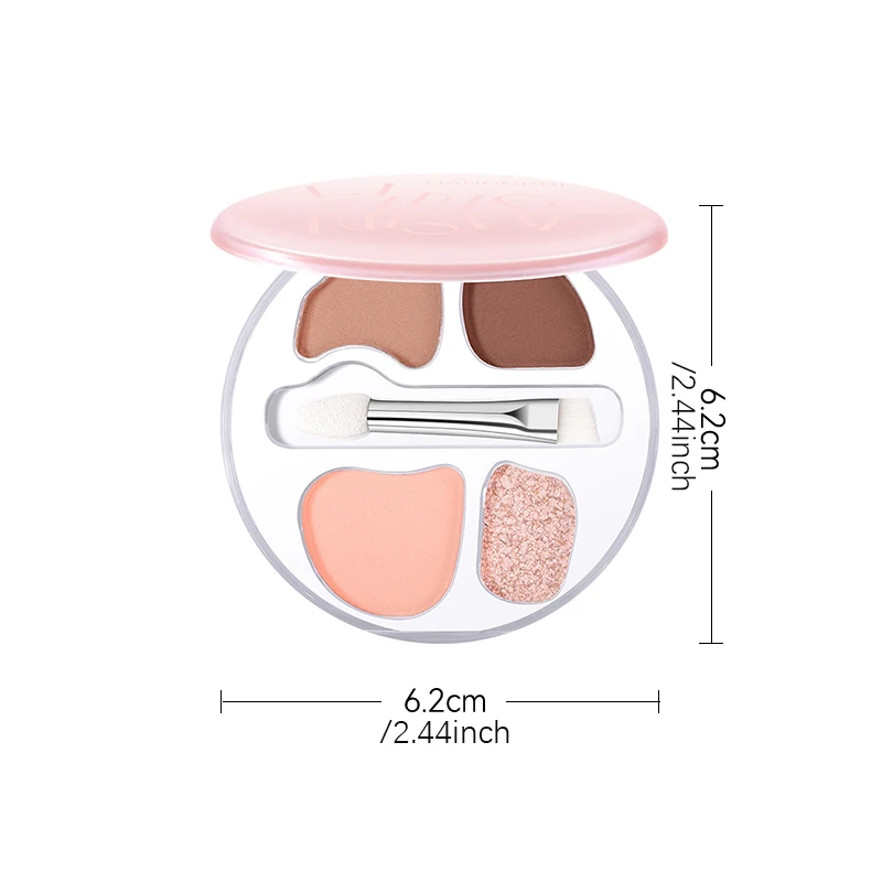 4色のアイシャドウプレート、防水性と耐汗性、大胆で明るいアイメイクを実現するさまざまな色が利用可能