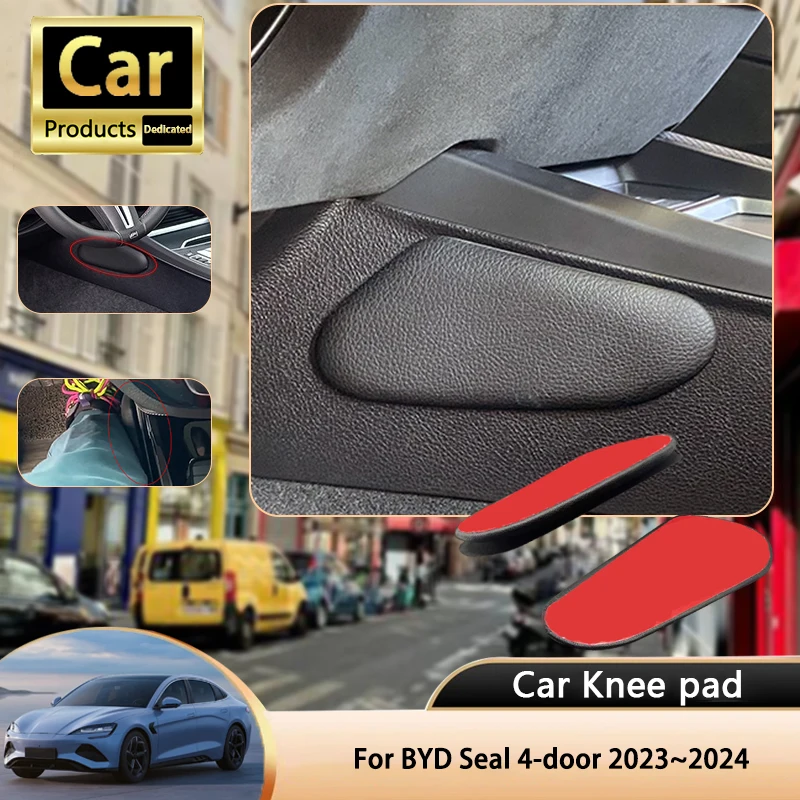 

For BYD Seal 4-door 2023~2024 sedan Mid-size Car Leg Knee Pad PU Lether Center Control Rest Cushions Thigh Support Cushion Auto