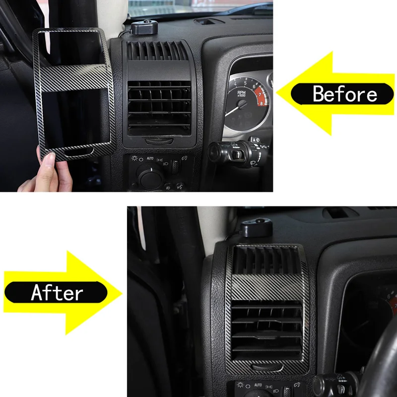 

For 2005-2009 Hummer H3 stainless steel carbon fiber car styling car air conditioner side air outlet frame sticker auto parts
