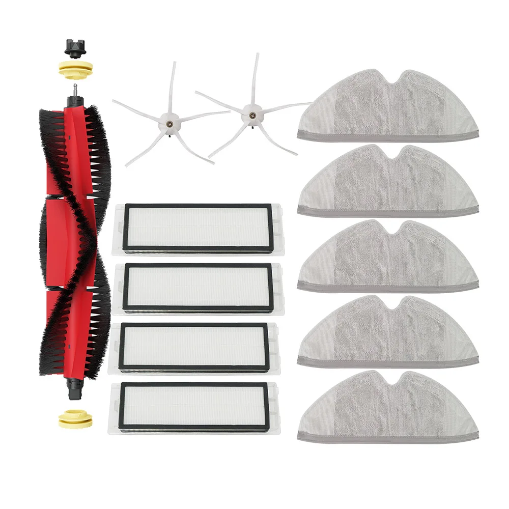 Bộ 2 Cao Su Bên Bàn Chải Silicone Mềm Cho Roborock S5 S6 T6 E2 E35 T4 T7 T7PRO Hút Dự Phòng phần Chổi Vệ Sinh