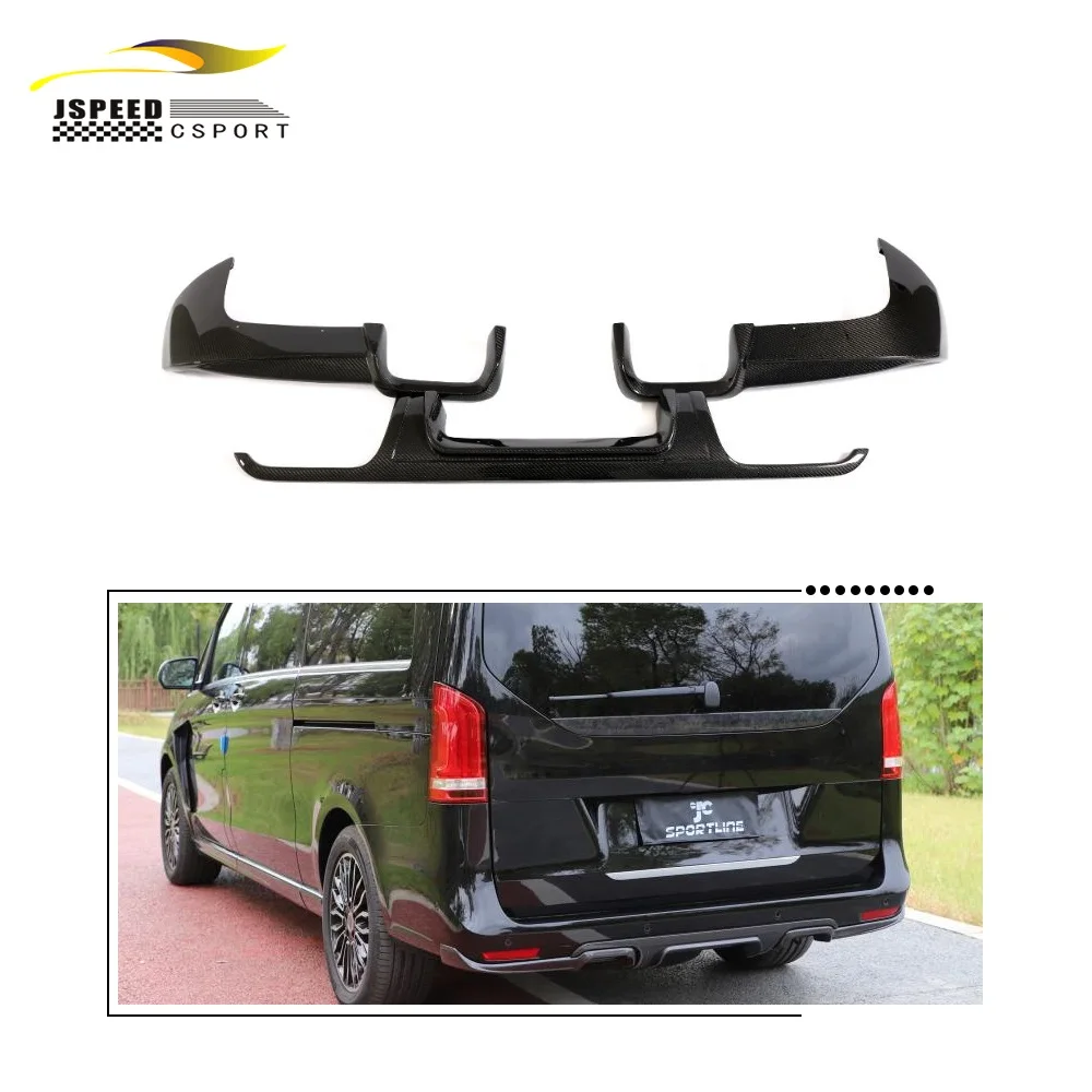 

Suitable for Mercedes-benz V-Class V250 standard 2016-2018 carbon fiber rear bumper diffuser spoiler