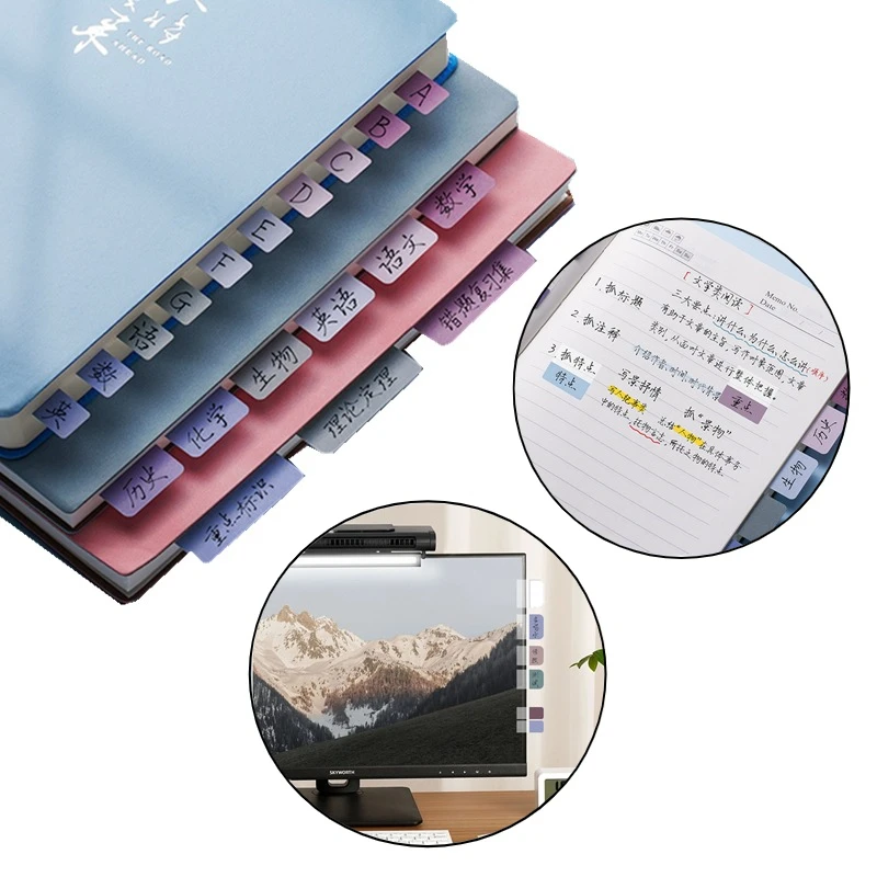 

60/120/240 PCS Multicolor Sticky Note Colorful Index Tabs Flags Stickers for Book Pages Markers Reading Notes Memo Pad Notepad
