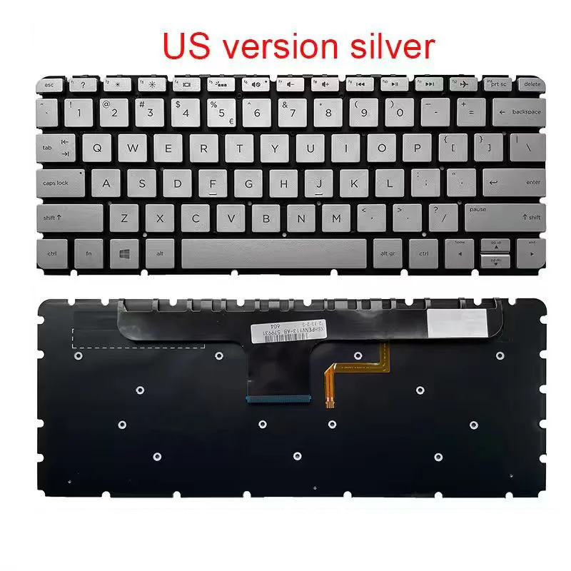US Backlight Keyboard For HP ENVY 13-AB TPN-I127 13-AB026TU AB023 AB024 AB027 13-AB025 13-AB105TX 13-AB101 13-AB104 Silver/Gold