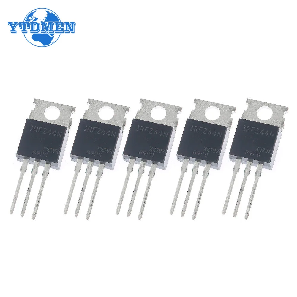 10PCS Mosfet IRFZ44N TO220 Transistor Kit IRFZ44 TO-220 High Power Transistors IRFZ44NPBF 49A 55V Field Effect Transistor Set