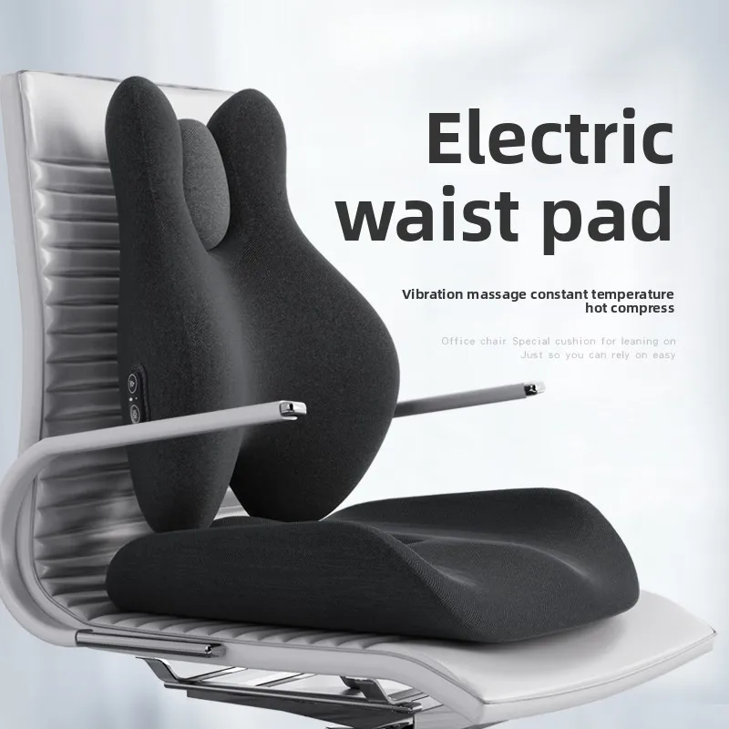 Electric Massage Lumbar Support Cushion Office Chair, Shiatsu Kneading Back Pad Sedentary, Automatic Massager Back Pain Relief