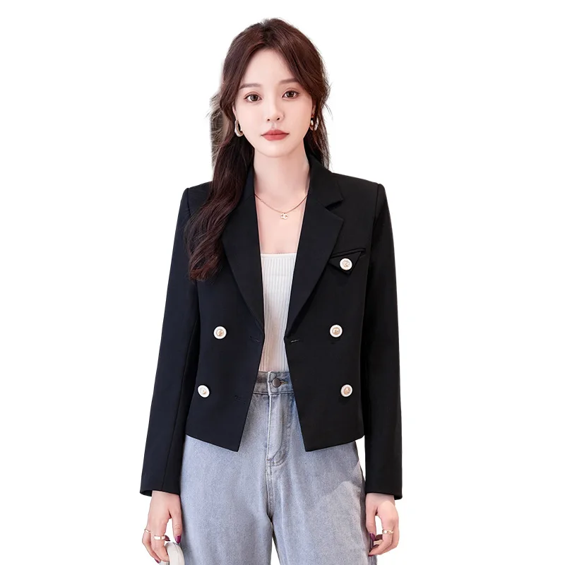 Fashion Women Blazer Casual Office Lady Work Jackets Coat Slim Korean Solid Women Blazer High Quality Suit Femme Short Jackets