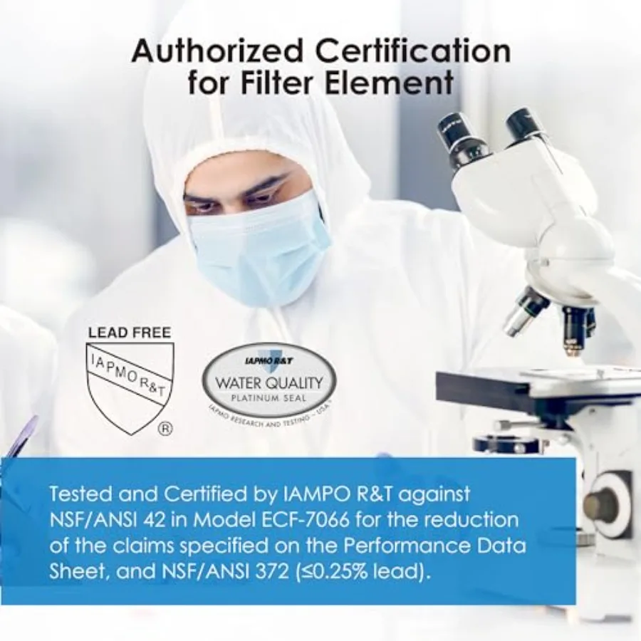 Sostituzione del filtro dell'acqua certificato NSF/ANSI 42372 per Berkey BB9-2 Black Filters ProOne o Alexapure Gravity Water Fi