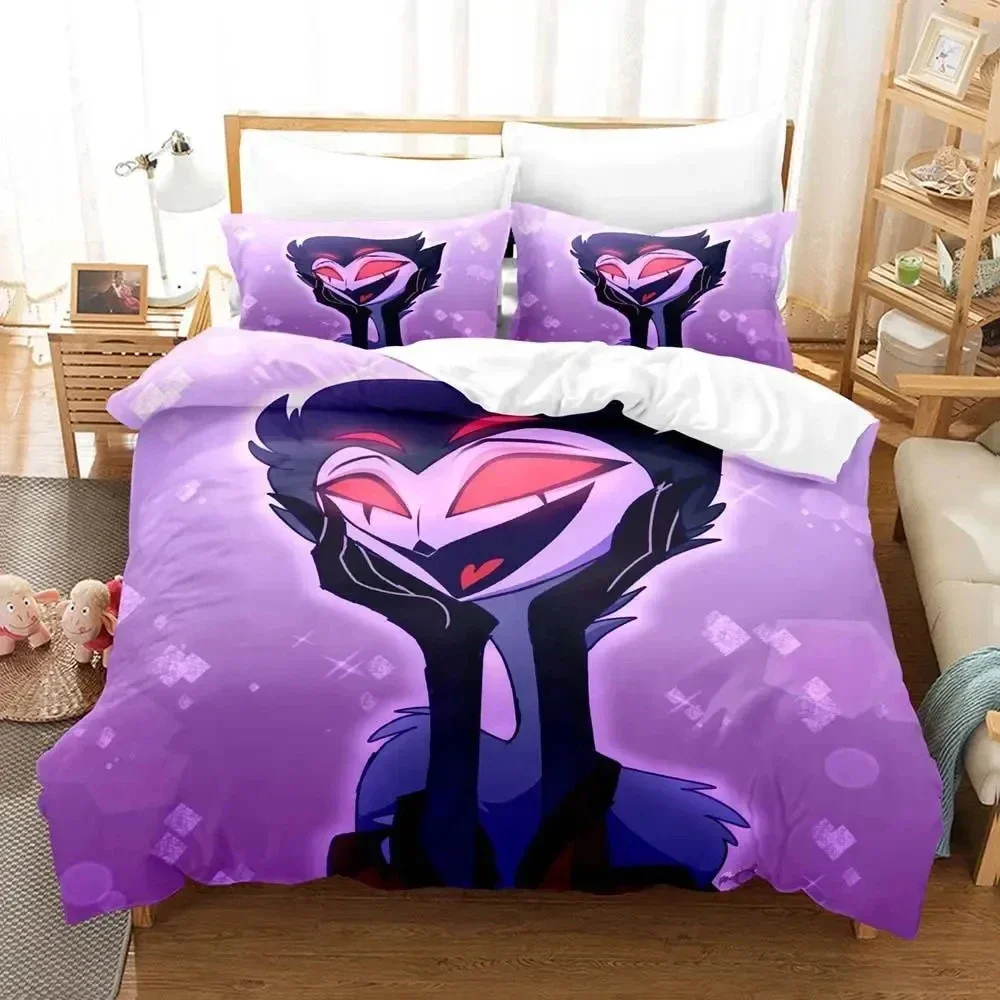 Exquisite Anime Stolas Helluva Hazbin Hotels Boss Bedding Set,Duvet Cover Bed Set Quilt Cover,King Queen Twin Size Boys Girls Ad