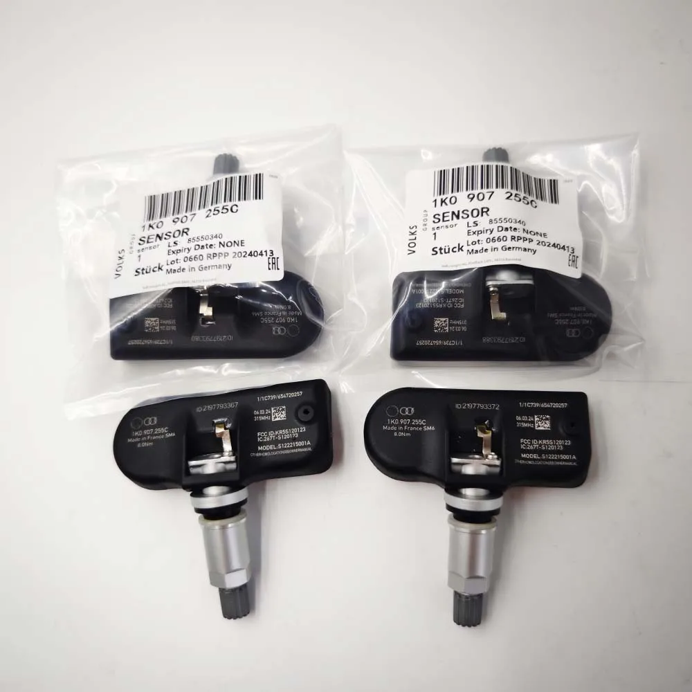 4PCS 315Mhz TPMS 1K0907255C 1K0907253D 1K0907253E Tire Pressure Sensor High Quality For Audii A3 A4 A5 S4 S5 VW Passat Jetta