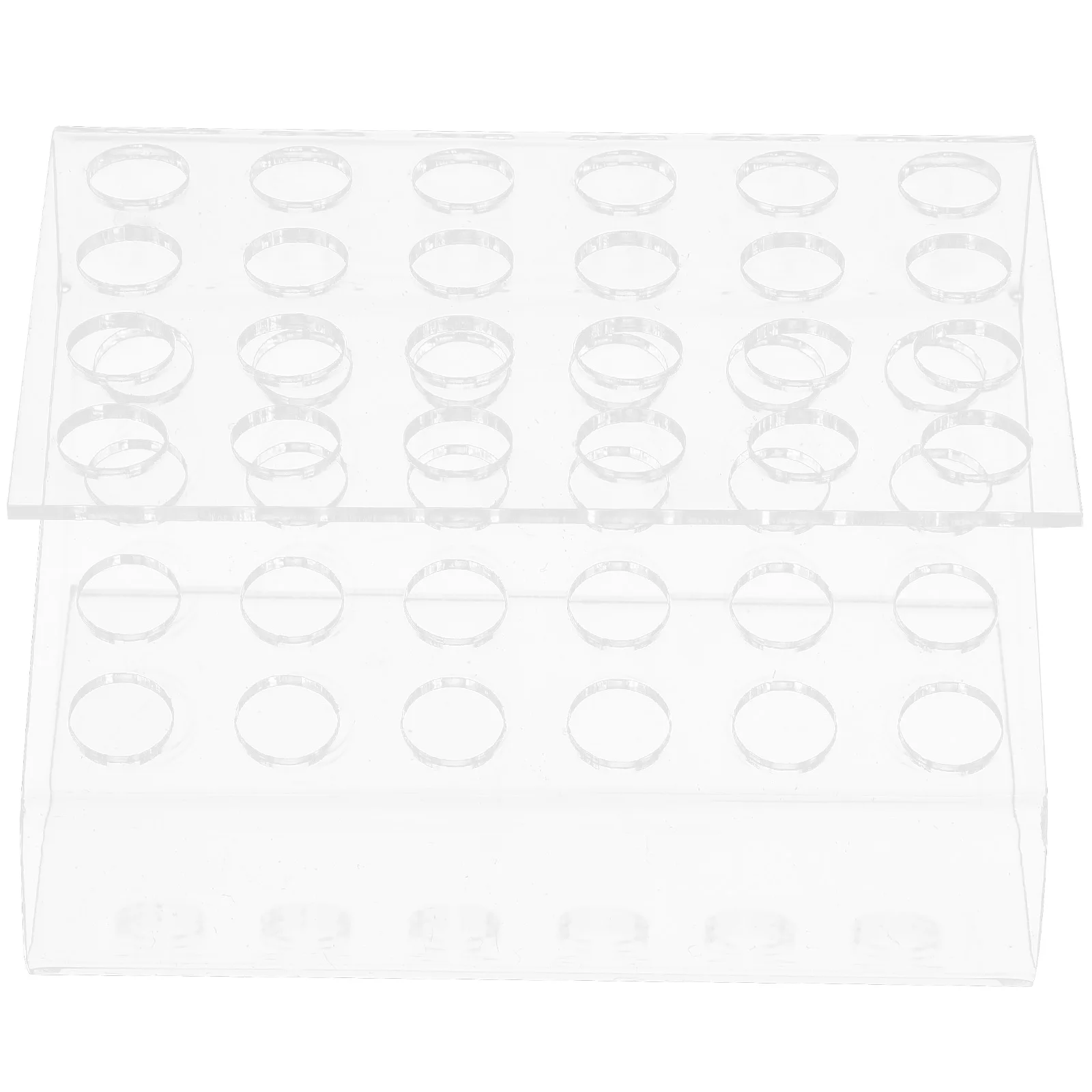 Acrylic Pen Holder Clear Desk Organizer With Compartment Holes For Office Home Stationery Storage Pen Stand Display Rack