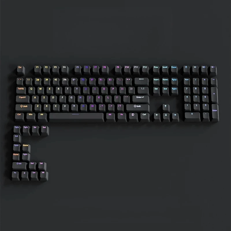 2026 جديد 133+ مفاتيح ريترو أسود PBT Keycap مزدوج النار الكرز الشخصي مفتاح قبعات لمفاتيح Cherry MX لوحة المفاتيح الألعاب الميكانيكية