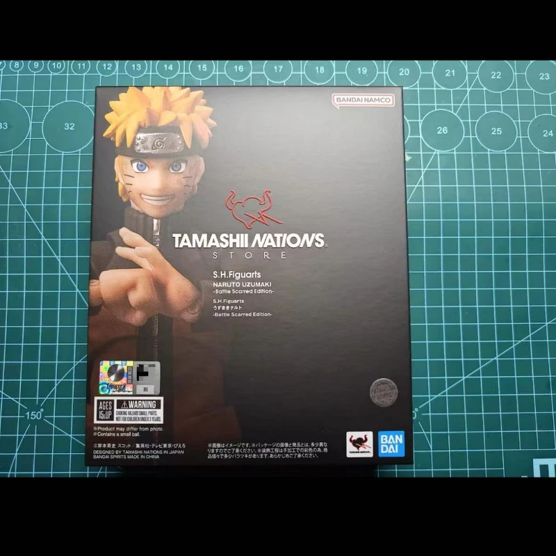 

BANDAI Naruto Original Box Figure SHF Naruto Series Uzumaki Naruto - Battle Damage Edition - Anime Peripherals Collection Gifts