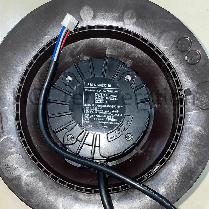 Original R1G175-RB33-10 1.9A DC 48V 76/62W 3950r/min centrifugal fan