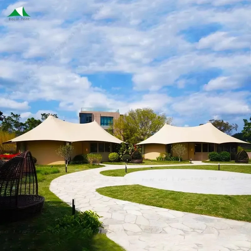 Bolin Manufacturer Resort Safari Tent Outdoor Prefab House Hotel Membrane Structure Tent for Outdoor Accommodation