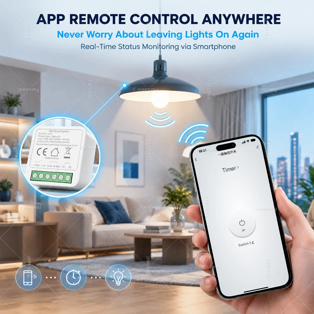 Módulo inteligente Tuya Zigbee - Relay Module 1 Channel reseña y precio