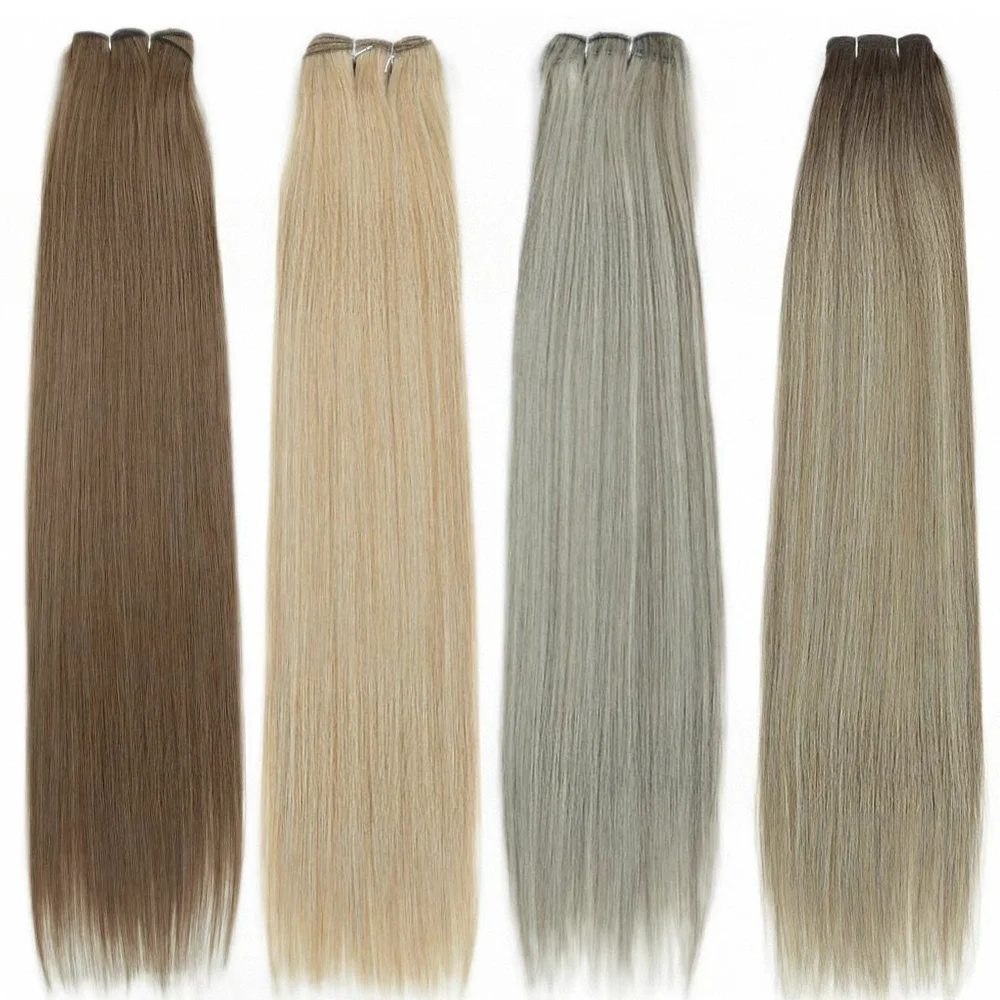 

Прямые волосы с костями, пианино-русые, омбре, коричневые, биосинтетические волосы, пришитые утки, высокотемпературное волокно, мягкое плетение волос