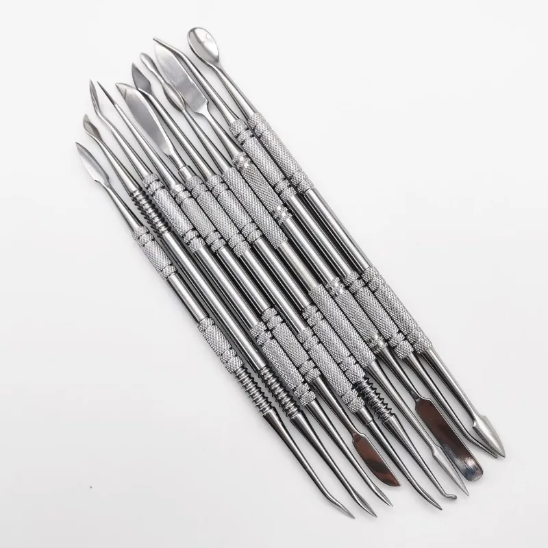 10Pcs/Set Stainless Steel Soft Clay Tools Polymer Sculpting Smoothing Wax Pottery Ceramic Modeling Carved Tools  Accessories