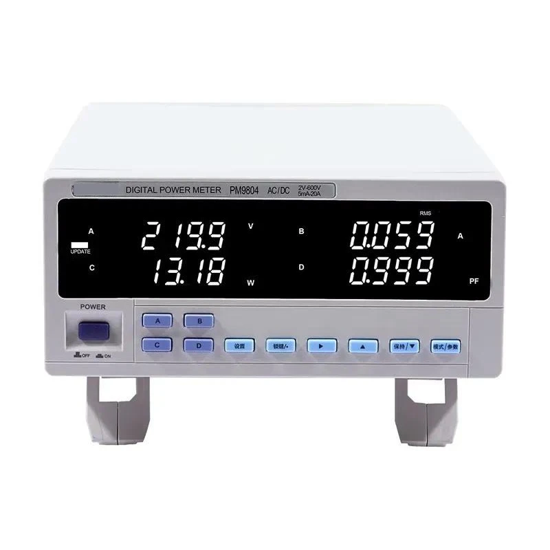 PM9804 High Precision Level 0.5 LED Tester 220V Digital Power Meter for AC DC Voltage Current Measurement RS232 Communication