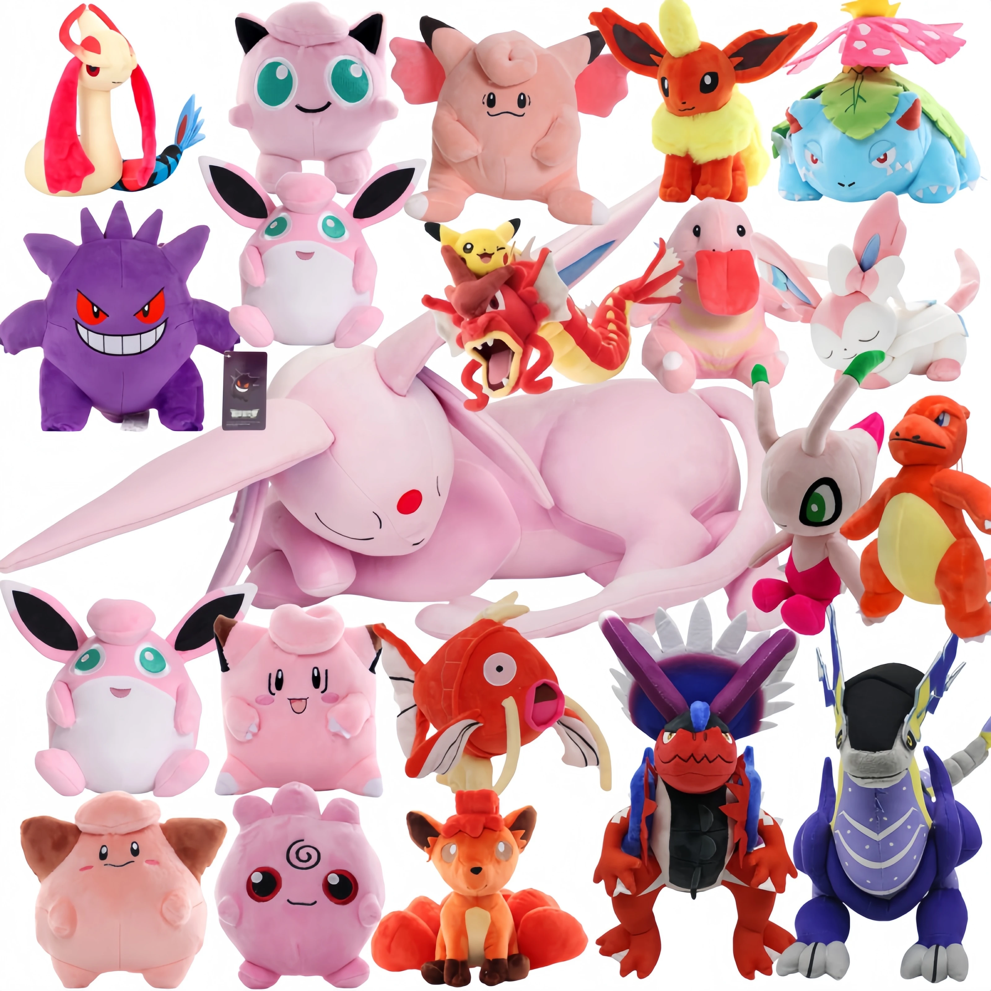 Jigglypuff Clefairy Plush Doll Gyarados Wigglytuff Mew Vulpix Plusle Plush Toy Japan Anime Lickitung Venusaur Plushie Kids Gift