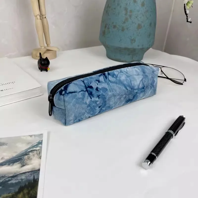 

Fabric Zipper Pencil Case Large Capacity Pencil Bag Student Portable Multifunctional Stationery Box