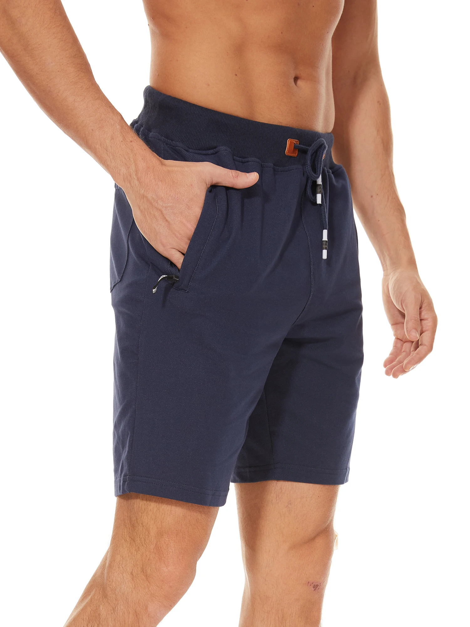 3er-Pack Herren-Baumwollshorts mit Kordelzug, Bequeme Passform, Schlanke Elastische Sportshorts, Lässige Laufshorts, Trendige Jogginghosen, Herrenbekleidung – Detail 8