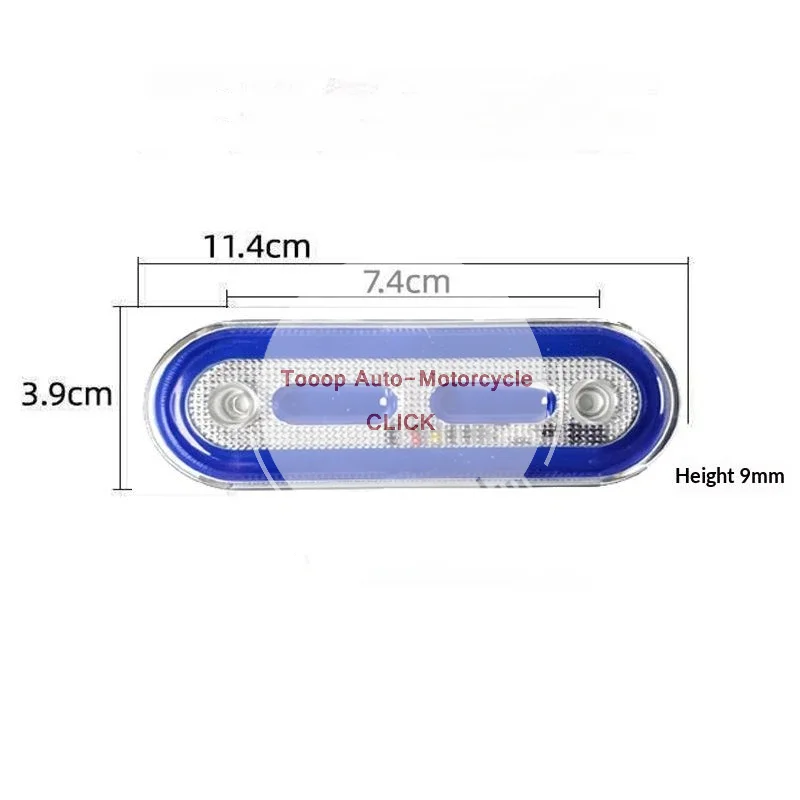 1Pcs COB Oval Strobe Warning Light 12-80V Wide Voltage Constant Strobe Modes Multiple Colors for Snow Plow Truck Road Safety