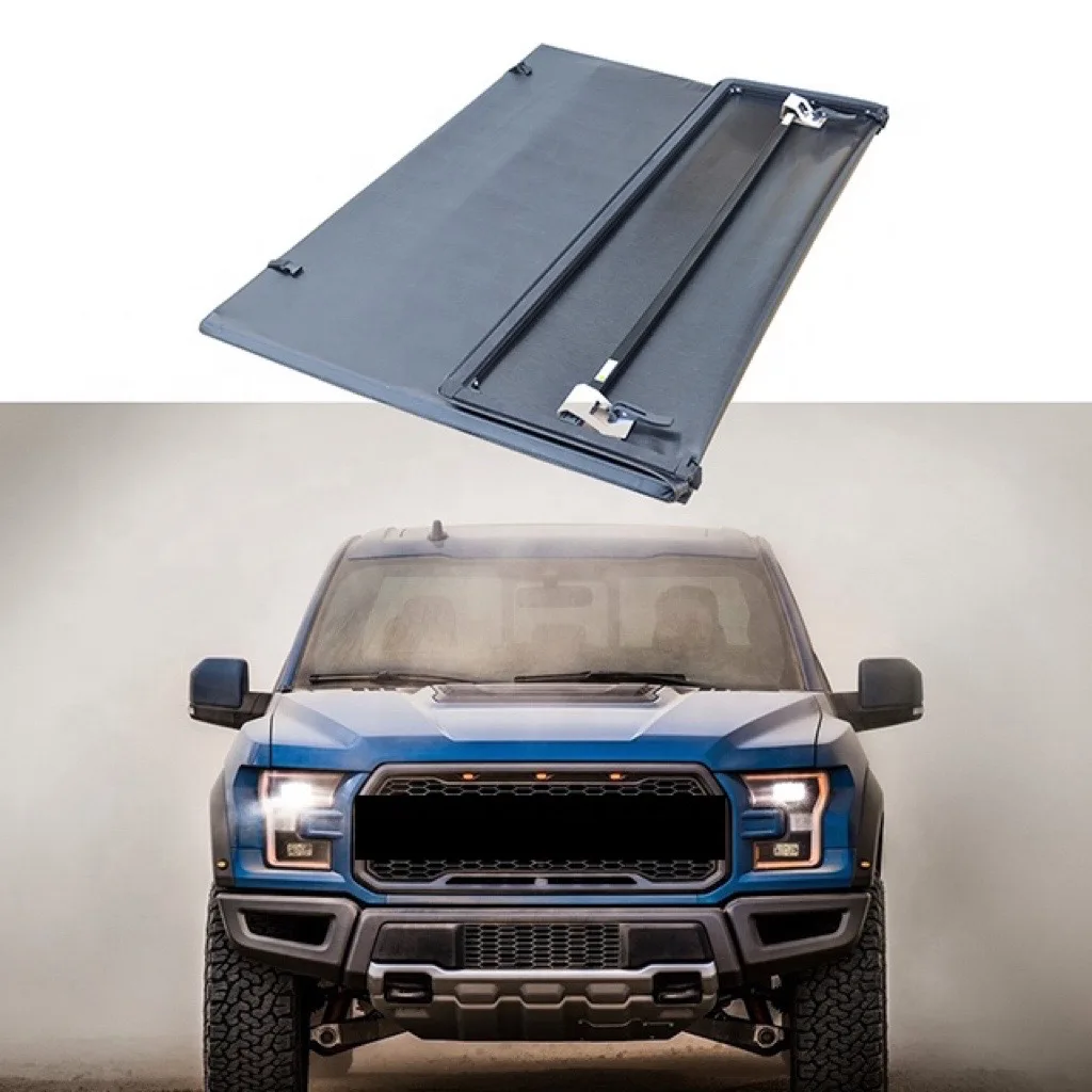 Soft Folding PVC Truck Bed Cover Accessories Spare Parts Car Pickup Tonneau Cover 1 Set Soft Type for Ford F150 XS Carton Box