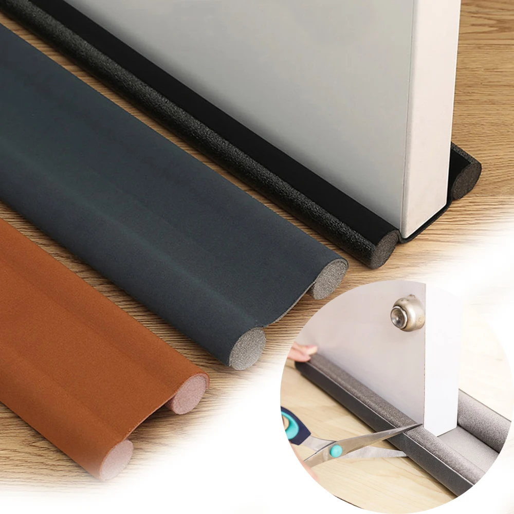 Adjustable Door Bottom Seal Strip Weather Strip Under Door Draft Stopper Thicker Anti-Cold Gap Blocker Sealing Weather Strip