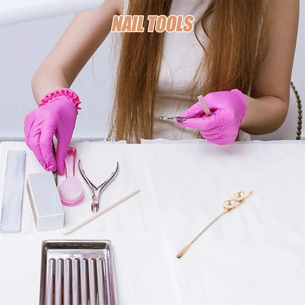 Varilla agitadora para decoración de uñas, herramienta de manicura de cabeza japonesa, palo mezclador de uñas en polvo, pegamento líquido, diamantes de imitación acrílicos, 2 uds.