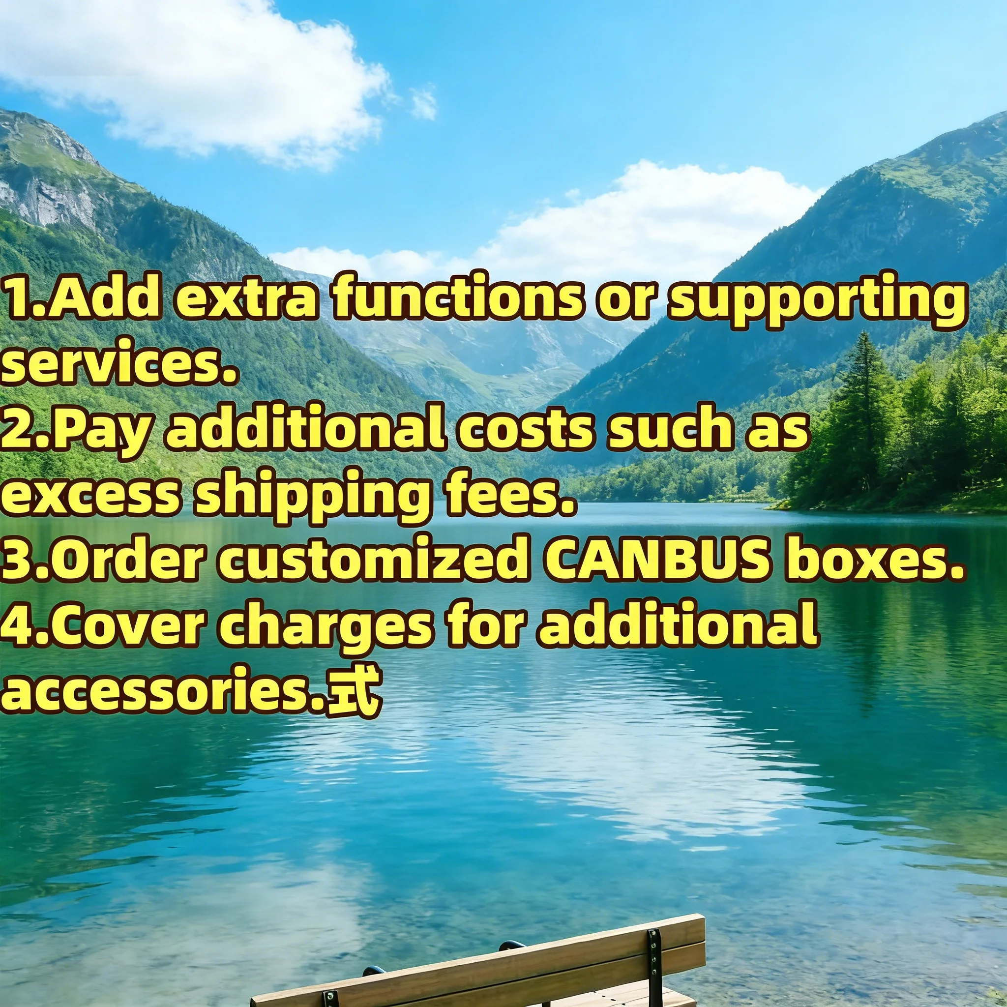 Upgrade and modify special links for Additional Services and Custom Requirements