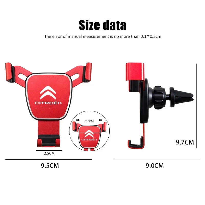 Car Phone Holder Air Vent Mount Clip Clamp Mobile Phone Holder for Citroen C2 C3 C4 C5 Saxo C1 Cactus Ds3 Xsara Picasso Aircross