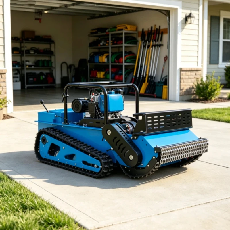 Customized Durable Diesel Lawn Mower Tracked Remote Control Low Noise Long Service Life CE EPA Approved Thick Blades