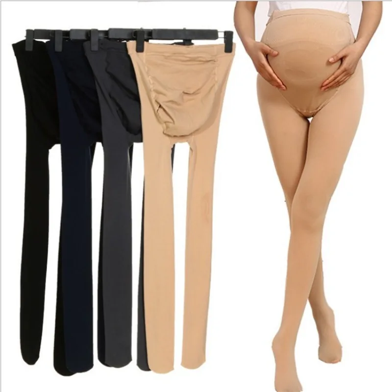 High Waist Pregnancy Leggings Skinny Maternity Clothes for Pregnant Women Belly Support Knitted Leggins Body Shaper Tights