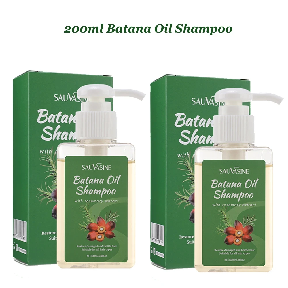 200ml Organic Batana Oil Shampoo For Hair Growth Soothing Scalp Deep Cleansing Shampoo Strengthen Repair Damaged Hair Care Set