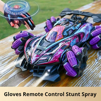 Zwn F2 Rc Drift Car With Music Led Lights 2.4g Glove Gesture Radio Remote Control Spray Stunt Cars 4wd Electric Children Toys